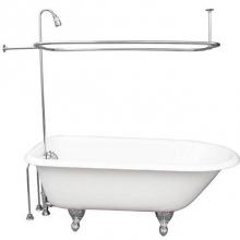 Barclay TKCTR67-CP3 - Tub Kit 67'' CI Roll Top, Shwr Unit, Supplies, Drain-Chrome