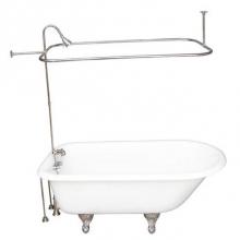 Barclay TKCTR67-CP6 - Tub Kit 67'' CI Roll Top, Shwr Unit, Supplies, Drain-Chrome