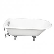 Barclay TKCTR67-CP7 - Tub Kit 67'' CI Roll Top, Tub Filler, Supplies, Drain-Chrome