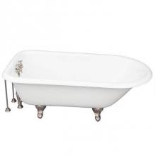 Barclay TKCTR67-SN2 - Tub Kit 67'' CI Roll Top, Tub Filler, Supplies, Drain-BrNkl