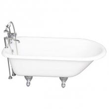 Barclay TKCTR7H60-CP1 - Tub Kit 60'' CI Roll Top, Tub Filler, Supplies, Drain-Chrome