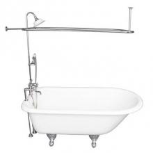 Barclay TKCTR7H60-CP3 - Tub Kit 60'' CI Roll Top, Shwr Unit, Supplies, Drain-Chrome