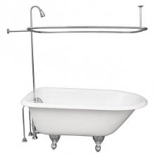 Barclay TKCTRH54-CP3 - Tub Kit 54'' CI Roll Top, Shwr Unit, Supplies, Drain-Chrome