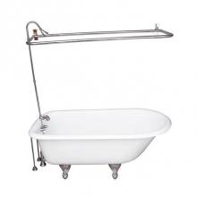 Barclay TKCTRH54-CP4 - Tub Kit 54'' CI Roll Top, Shwr Unit, Supplies, Drain-Chrome