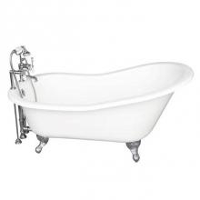 Barclay TKCTSH60-CP1 - Tub Kit 60'' CI Slipper, Tub Filler, Supplies, Drain-Chrome