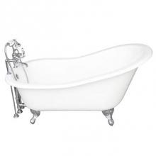 Barclay TKCTSH60-CP2 - Tub Kit 60'' CI Slipper, Tub Filler, Supplies, Drain-Chrome