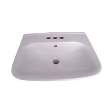 Barclay B/3-1114WH - Eden 520 Ped Lav Basin Only 4'' Center Set, White