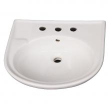 Barclay B/3-178WH - Cynthia 570 Ped Lav Basin 8'' CC, White