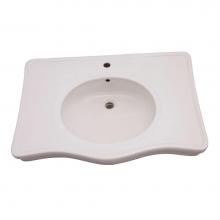 Barclay B/971WH - Milano Deluxe Console Basin 1 Hole, White