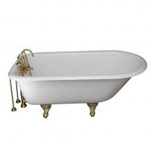 Barclay TKCTR67-PB8 - Tub Kit 67'' CI Roll Top, Tub Filler, Supplies, Drain-PB