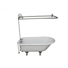 Barclay TKCTRH54-SN5 - Tub Kit 54'' CI Roll Top,Filler Shower Unit,Supplies, Drain-BN