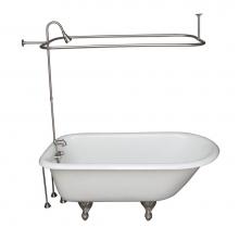 Barclay TKCTRH54-SN7 - Tub Kit 55'' CI Roll Top,Filler Shower Unit,Supplies, Drain-BN