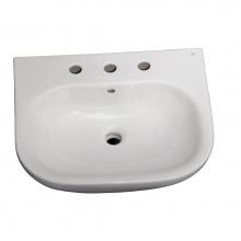 Barclay B/3-2038WH - Tonique 550 Basin only, White-8'' Widespread