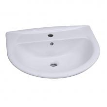 Barclay B/3-298WH - Karla 505 Ped Lav Basin 8'' cc, White