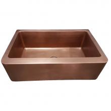 Barclay FSCSB3100-SAC - Austin 36'' Smooth Copper Apron Front Sink-SAC