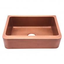 Barclay FSCSB3118-AC - Avena 36'' Hammered Single Bow Copper Apron Front Sink-AC