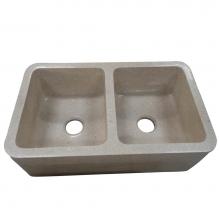 Barclay FSMD5560-MPGA - Chicot 33'' Double Bowl MarbleFarmer Sink, MPGA