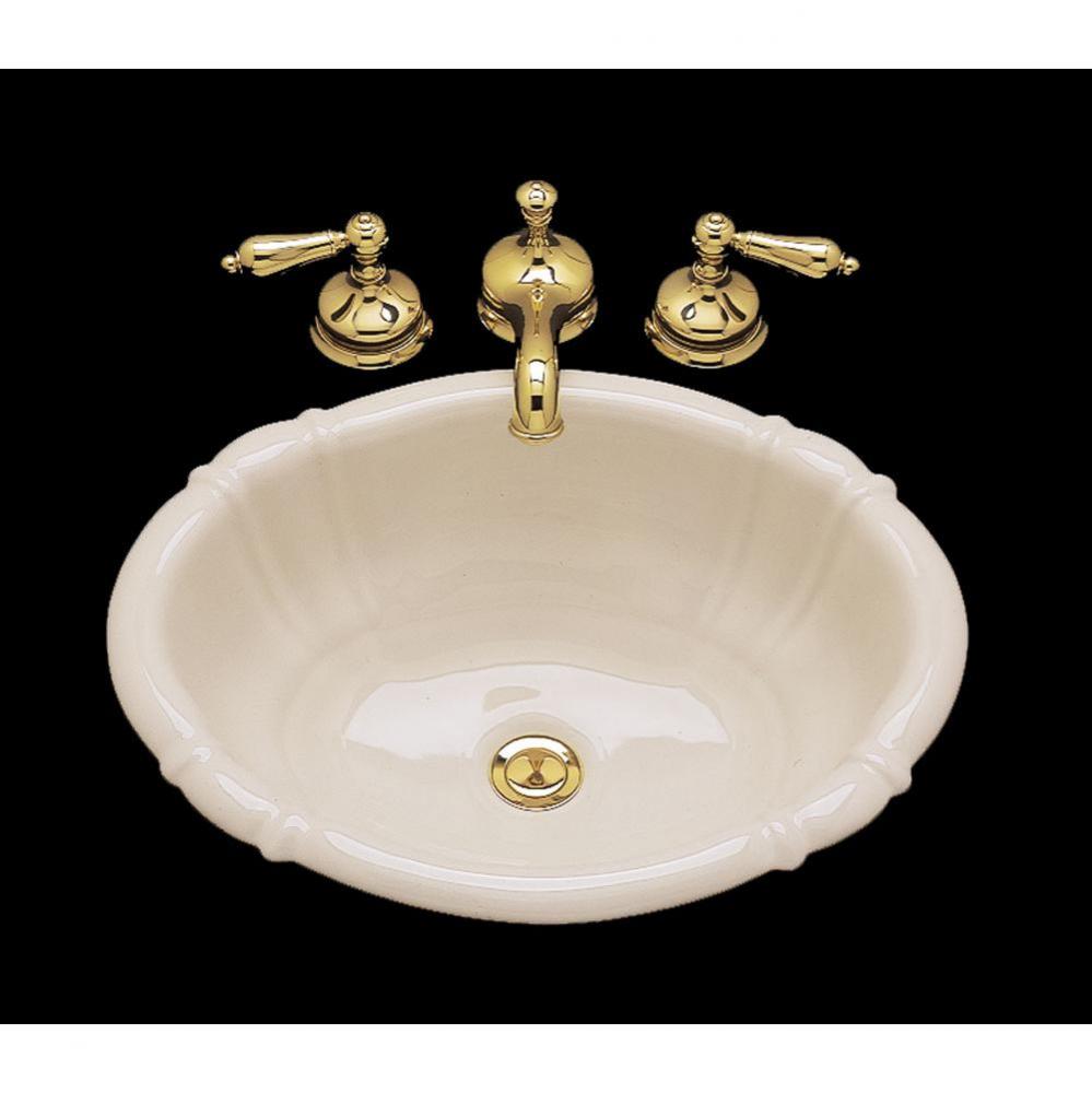 Georgia, Single Glazed Oval Fluted Georgian Lavatory, Overflow, Drop In Only