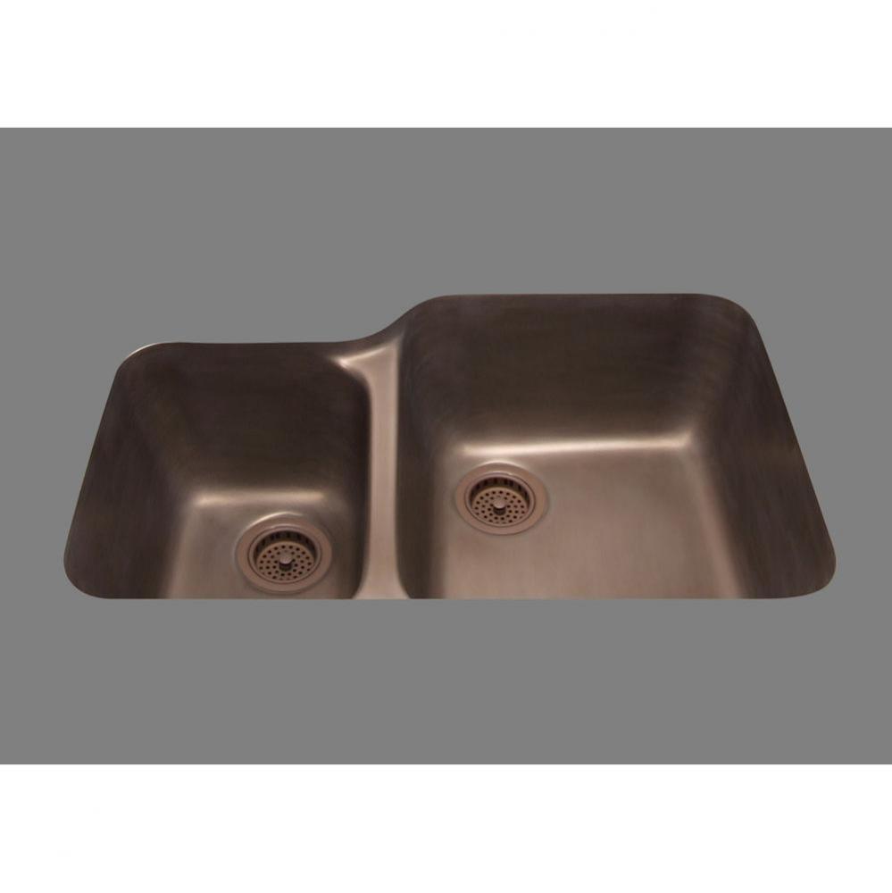 Zola, Plain, 60/40 Double Basin Kitchen Sink, Undermount & Drop In