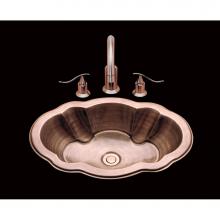 Bates and Bates B1117.PB - Medium Size Oval Lavatory, Princess Pattern, Drop In