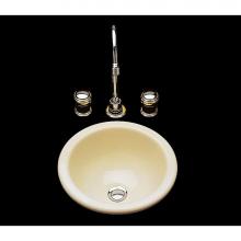 Bates and Bates P1212.U.WH - Donna, Single Glazed, Small Round Lavatory, Plain Bowl,Overflow, Undermount