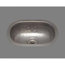 Bates and Bates B1014R.CP - Small Roval Bar Sink, Riatta Pattern, Undermount & Drop In