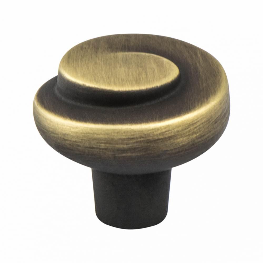 Sonata Rustic Brushed Brass Knob