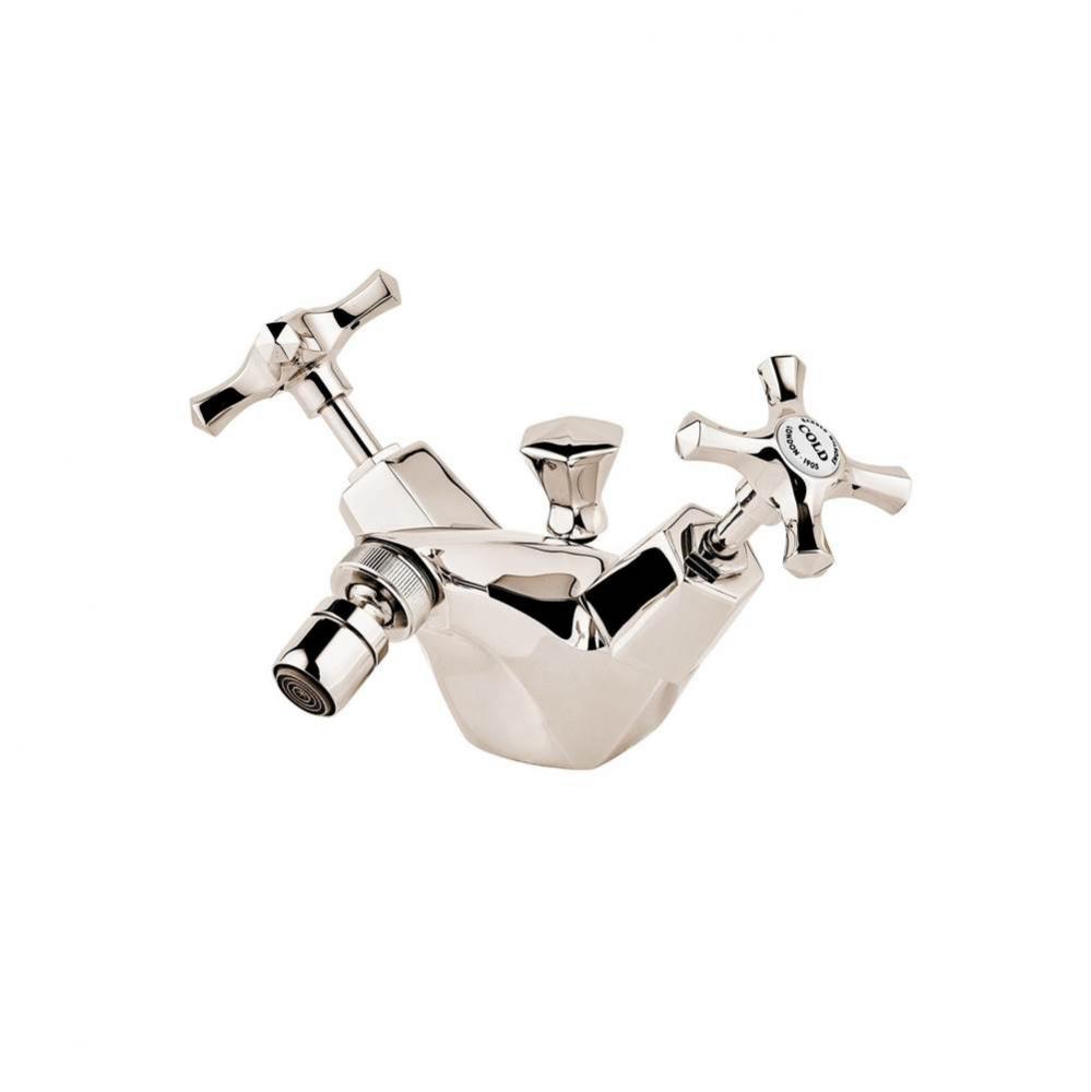 Mastercraft Single Hole Bidet With White Porcelain Button