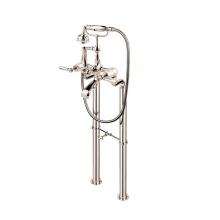 Barber Wilsons and Company MCL4310 PC - Mastercraft Lever Freestanding Tub And Hand Spray On Cradle W/2'' Riser Sleeves And Whit