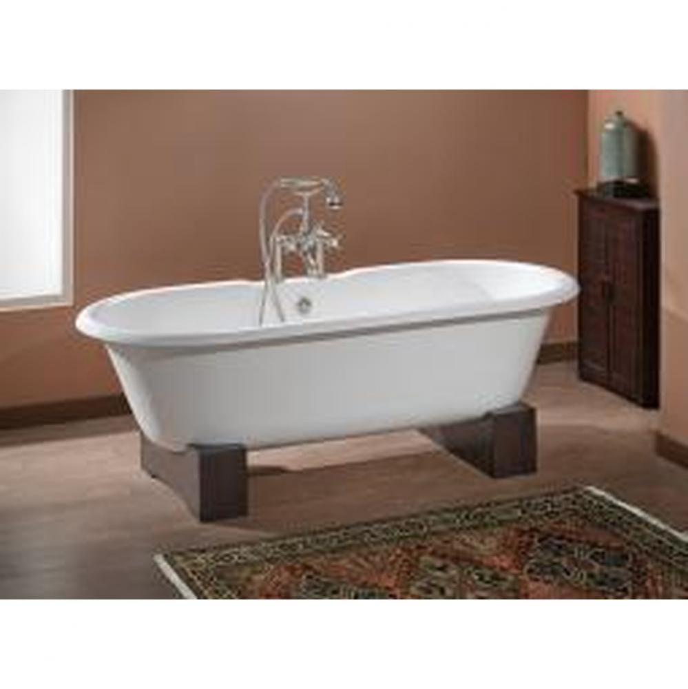 Regal Tub, 68'', White, Flat, Brushed Nickel Feet