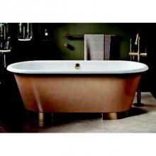 Cheviot Products 2179-WW-CH - Cambridge Tub, White, Chrome Feet