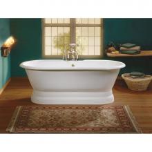 Cheviot Products 2138-WW-0 - Regal Tub W/ Pedestal, 61'', White, Flat