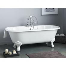 Cheviot Products 2170-WW-7-PN - REGAL Cast Iron Bathtub with Faucet Holes and Shaughnessy Feet