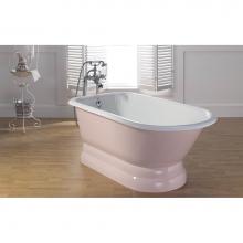 Cheviot Products 2178-WW-7 - TRADITIONAL Cast Iron Bathtub with Pedestal Base and Faucet Holes