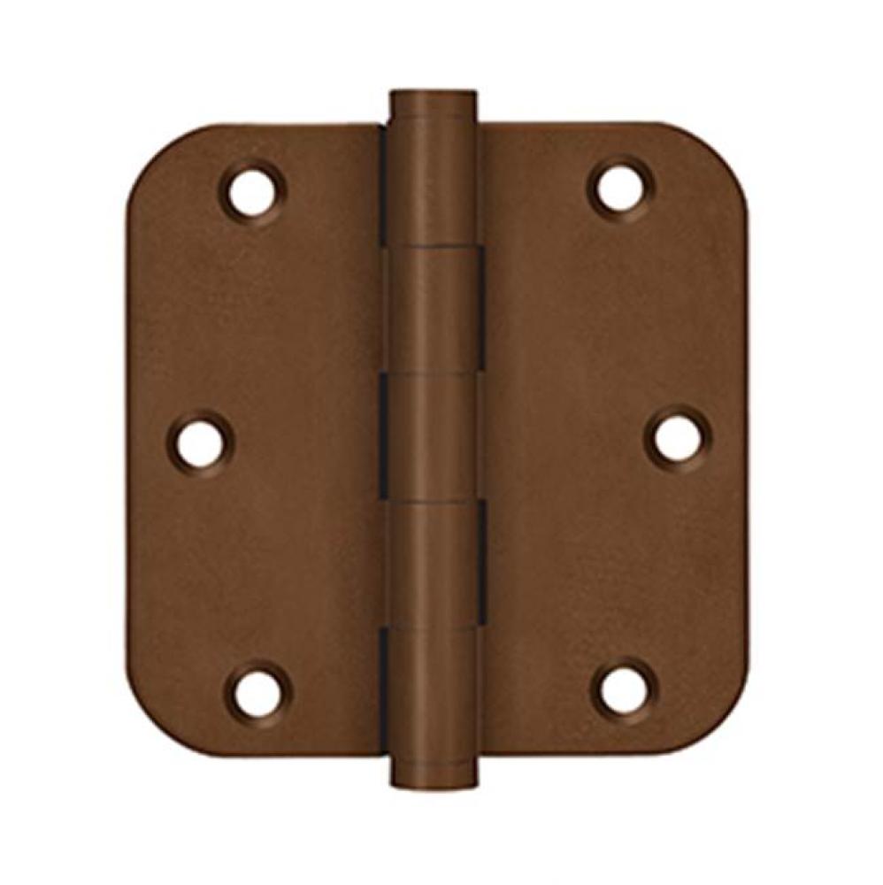 Sld Brass Hinge 3.5 X 3.5 X 5/8''R Brnz Rust Finis