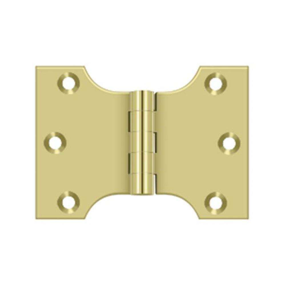 Parliament Hinge 3X4 Hinge Sq, Polished Brass