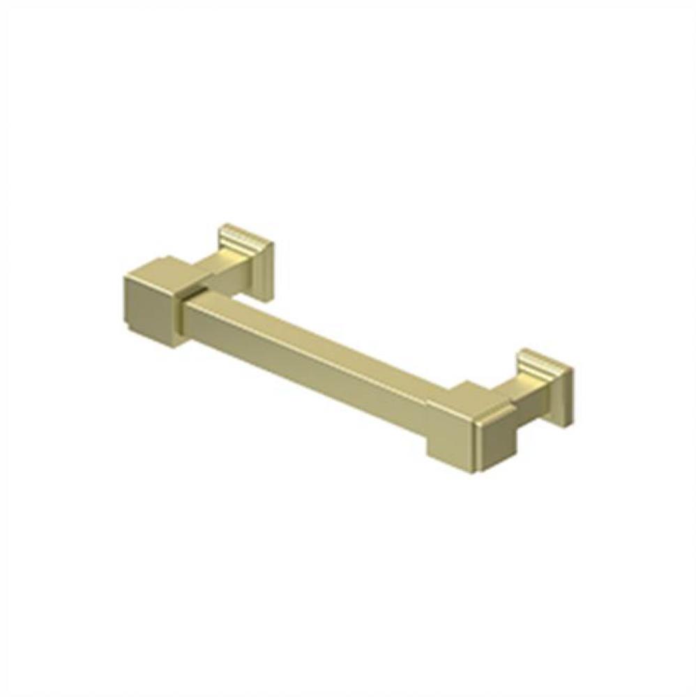 Decorative Cabinet Pull 4'', Manhattan, Solid Brass