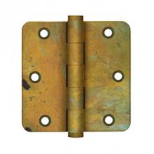 Deltana DSB35R4RT-R - Sld Brass Hinge 3.5 X 3.5 X 1/4''R Rust Finish Res