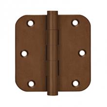 Deltana DSB35R510BR-R - Sld Brass Hinge 3.5 X 3.5 X 5/8''R Brnz Rust Finis