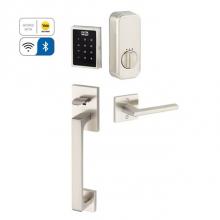 Emtek EMP1103MCLHUS15 - Electronic EMPowered Motorized Touchscreen Keypad Smart Lock Entry Set with Baden Grip - works wit