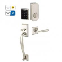 Emtek EMP1105BNUS15 - Electronic EMPowered Motorized Touchscreen Keypad Smart Lock Entry Set with Franklin Grip - works