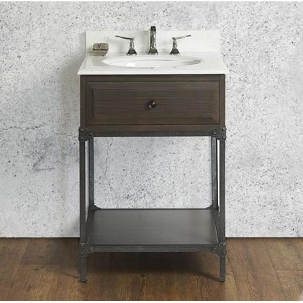 Toledo 24'' Open Shelf Vanity In Driftwood Gray