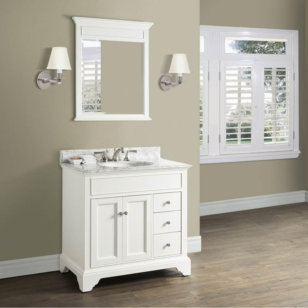 Framingham 36'' Vanity Drawer-right - Polar White