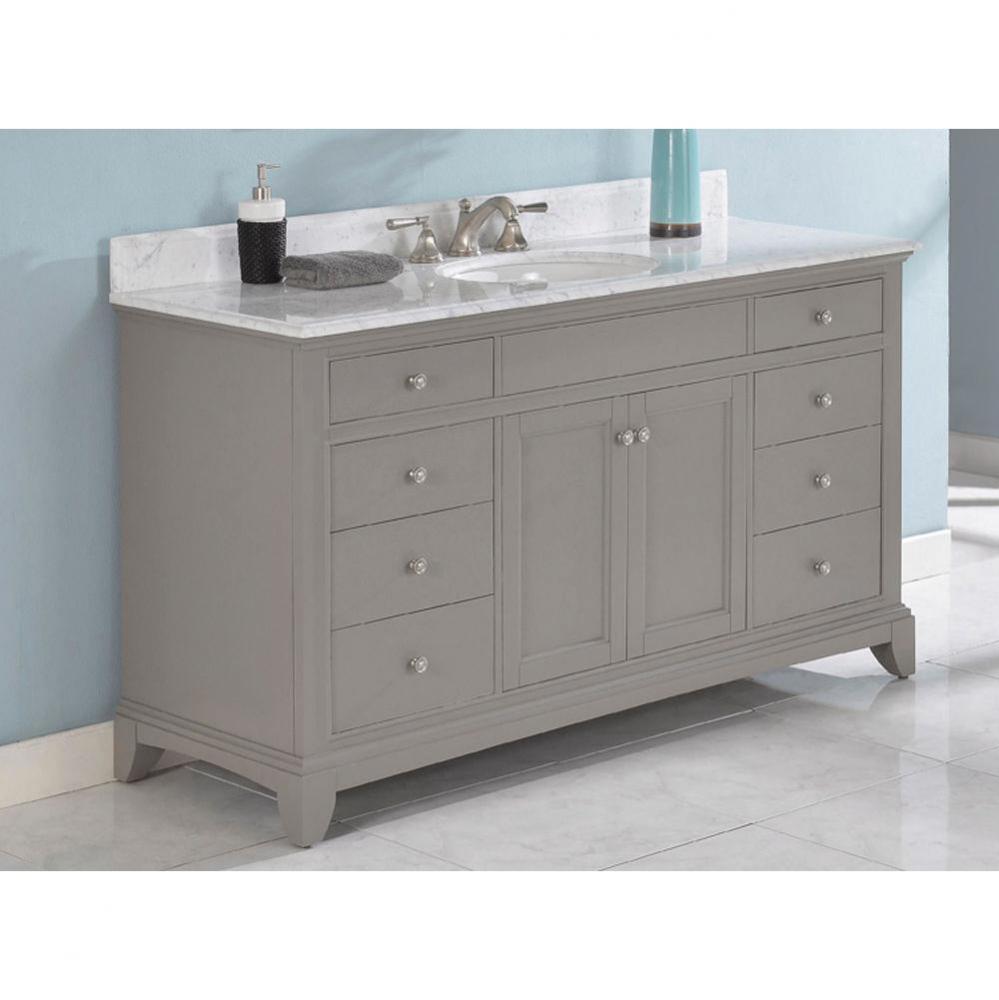 Smithfield 60'' Vanity In Medium Gray