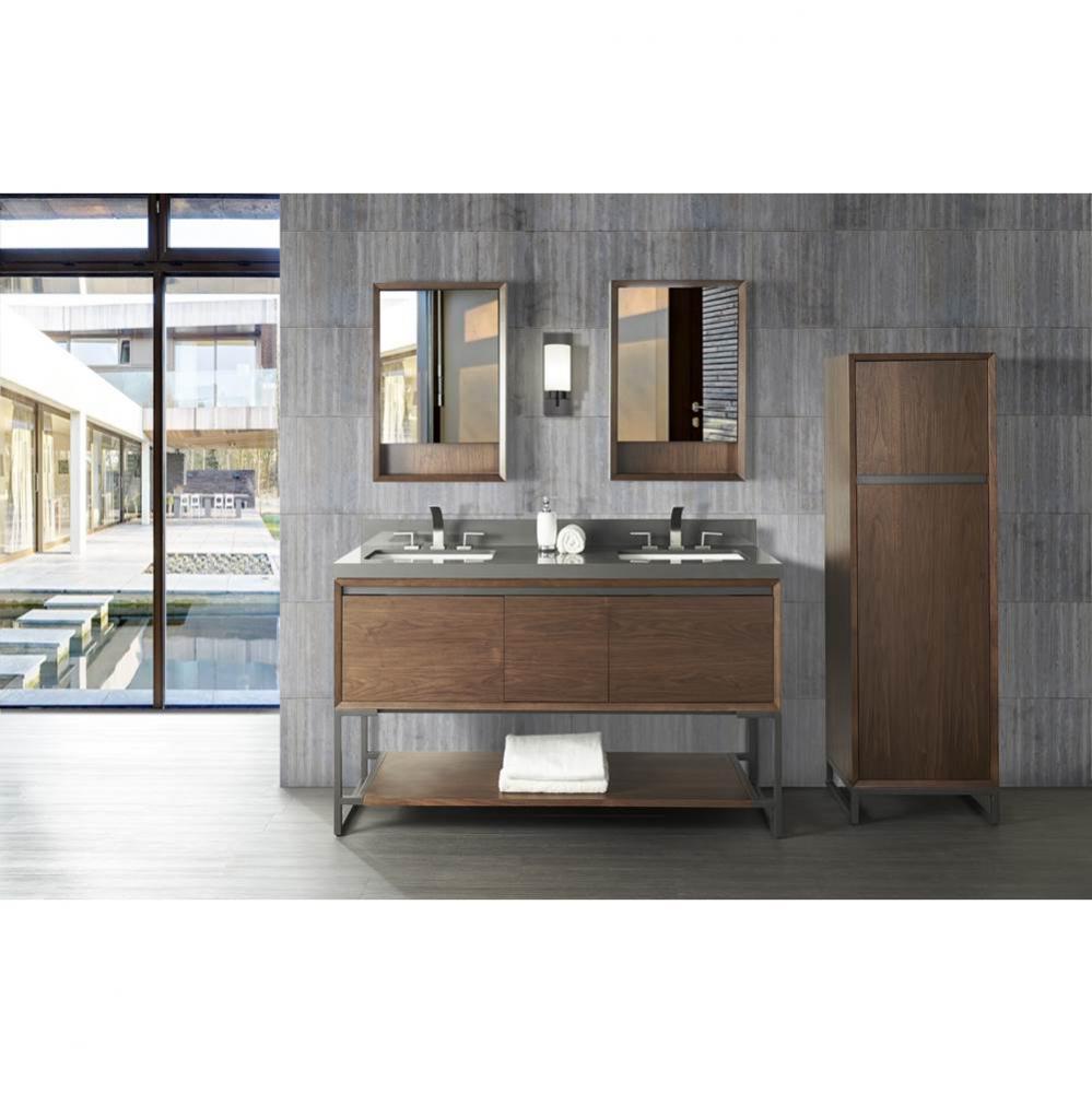 M4 60'' Double Vanity - Natural Walnut