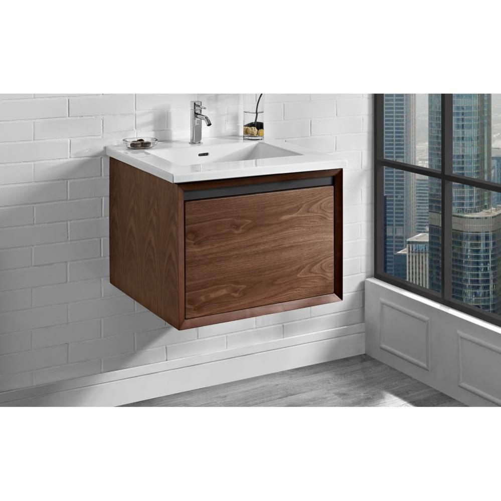 M4 24'' Wall Mount Vanity - Natural Walnut