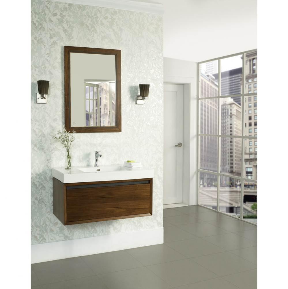 M4 36x18'' Wall Mount Vanity - Natural Walnut