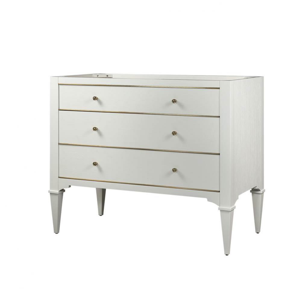 Charlottesville w/Brass 42'' Vanity - Polar White