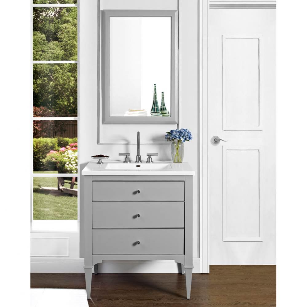 Charlottesville w/Nickel 30'' Vanity - Light Gray