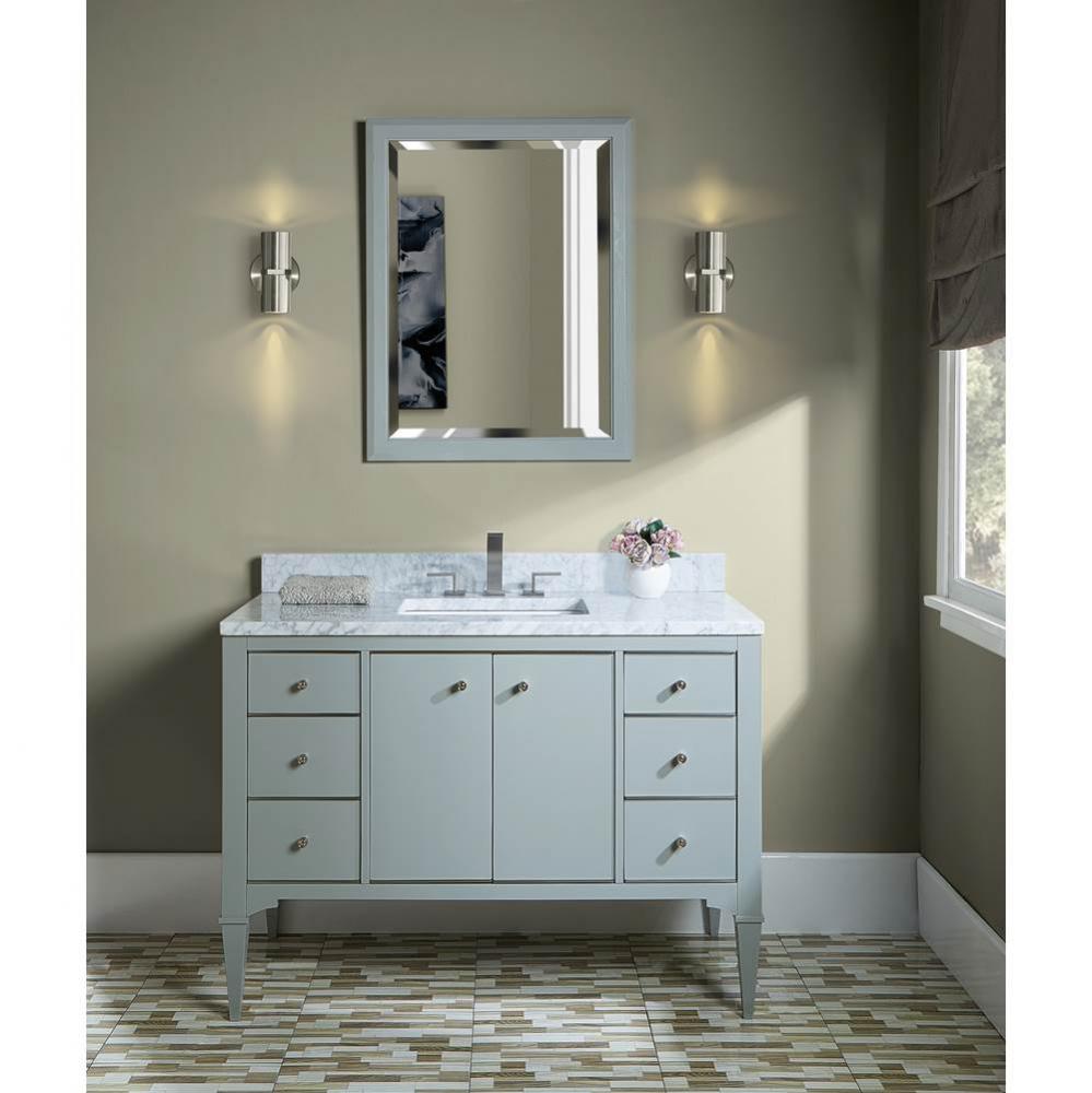 Charlottesville w/Nickel 48'' Vanity - Door - Light Gray